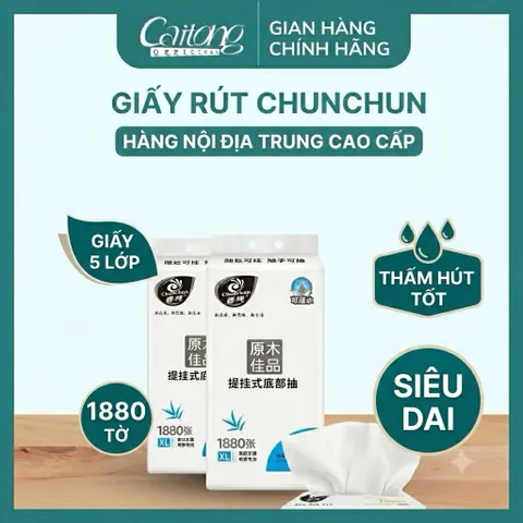 [COMBO 10 TÚI] Giấy rút 5 lớp ChunChun 1880 tờ dai, mịn [CHUẨN NỘI ĐỊA TRUNG]