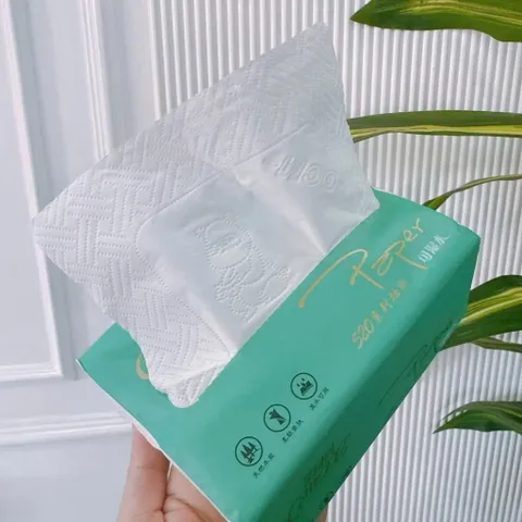Giấy rút cao cấp chính hãng Caitong 5 lớp 520 tờ xanh nhạt siêu dai, mềm mịn [CHUẨN NỘI ĐỊA TRUNG]