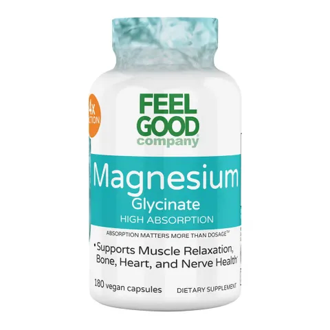 Feel Good Magie Glycinate - Thuần chay dễ hấp thu êm dạ dày hỗ trợ chức năng hệ thần kinh 180 viên chính hãng sản xuất Mỹ
