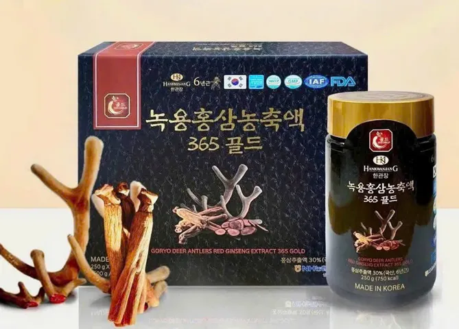 Cao Hồng Sâm Nhung Hươu Goryo - Tinh Chất Nhung Hươu & Hồng Sâm Hàn Quốc (2 Lọ x 250g) - Bổ Dưỡng Cơ Thể, Tăng Cường Sức Khỏe 848864