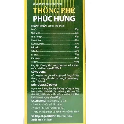 (MẪU MỚI) HEN PH - THÔNG PHẾ PHÚC HƯNG - GIẢM HO ĐỜM, THÔNG THOÁNG HÔ HẤP
