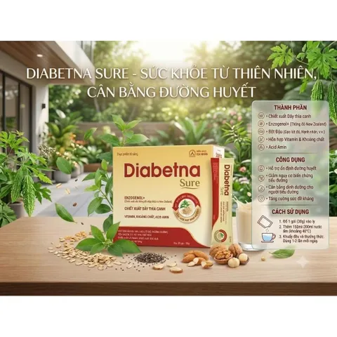 Hộp 30 gói Diabetna Sure Sữa Ổn Định Đường Huyết Cho Người Tiểu Đường