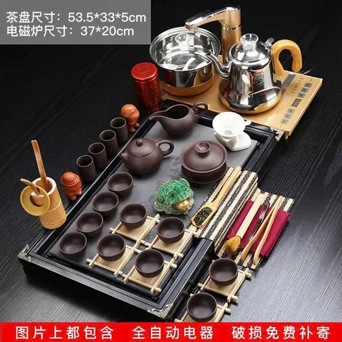 Bàn Trà Điện Tự Động Cao Cấp 92×43.5×7cm – Khay Trà Gỗ Nguyên Khối Sang Trọng, Bàn Trà Đạo Trung Hoa