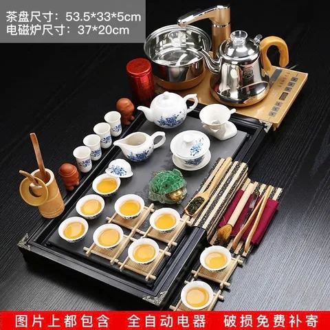 Bàn Trà Điện Tự Động Cao Cấp 92×43.5×7cm – Khay Trà Gỗ Nguyên Khối Sang Trọng, Bàn Trà Đạo Trung Hoa