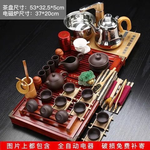 Bàn Trà Điện Tự Động Cao Cấp 92×43.5×7cm – Khay Trà Gỗ Nguyên Khối Sang Trọng, Bàn Trà Đạo Trung Hoa
