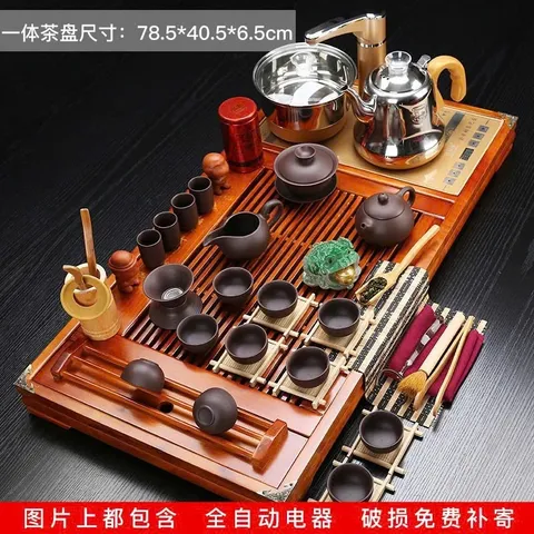 Bàn Trà Điện Tự Động Cao Cấp 92×43.5×7cm – Khay Trà Gỗ Nguyên Khối Sang Trọng, Bàn Trà Đạo Trung Hoa
