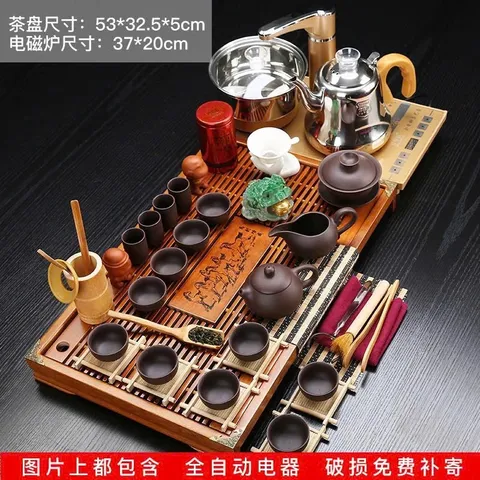 Bàn Trà Điện Tự Động Cao Cấp 92×43.5×7cm – Khay Trà Gỗ Nguyên Khối Sang Trọng, Bàn Trà Đạo Trung Hoa