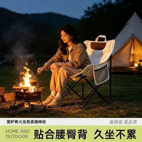 Trailtop Ghế Gấp Gọn Camping - Ghế Câu Cá Dã Ngoại Nhẹ Gọn, Ghế Mặt Trăng Chịu Lực 160kg