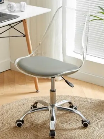 Ghế Xoay Trang Điểm Bằng acrylic Trong Suốt Thoải Mái Tiện Dụng Cho Văn Phòng / Phòng Ngủ