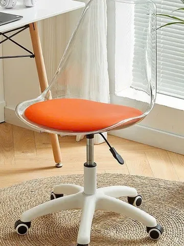 Ghế Xoay Trang Điểm Bằng acrylic Trong Suốt Thoải Mái Tiện Dụng Cho Văn Phòng / Phòng Ngủ