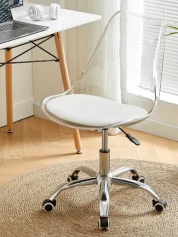 Ghế Xoay Trang Điểm Bằng acrylic Trong Suốt Thoải Mái Tiện Dụng Cho Văn Phòng / Phòng Ngủ