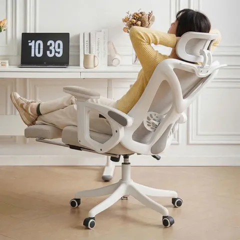 Ghế công thái học Ergonomic S08, Ghế xoay ngả lưng, gác chân thư giãn, streamer, làm việc, giải tr