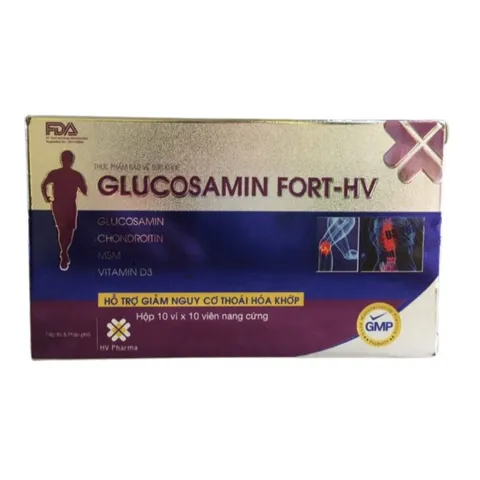 Glucosamin Fort HV bổ khớp, bô sung chất nhờn cho khớp ơ người bị thoái hóa xương khớp, giảm đau khớp