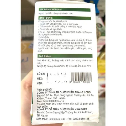 Ginkgo Q10 hoạt huyết dưỡng não đau đầu chóng mặt tăng cường lưu thông máu đau đầu chóng mặt tiền đình