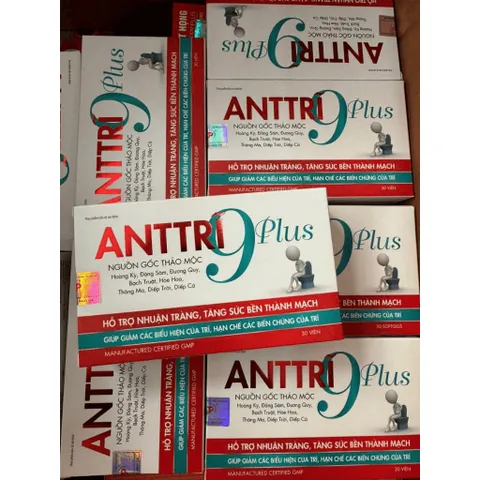 ANTTRĨ 9PLUS An Trĩ plus thanh nhiệt nhuận tràng, hỗ trợ làm giảm cho người bị bệnhh trĩ, tăng sức bền thành mạch