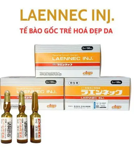 Tế bào gốc nhau thai tươi Laennec Human Placenta 50 ống Nhật Bản