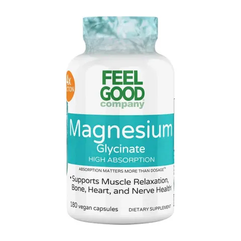 Viên uống bổ sung Magie FEELGOOD Magnesium Glycinate 180 Vegan Capsules