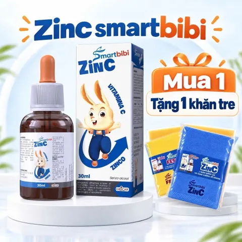 Kẽm Chelate Hữu Cơ Smartbibi ZinC Hỗ Trợ Ăn Ngon Tăng Cân, Giảm Ốm Vặt, Cho Bé Từ Italia 30ml