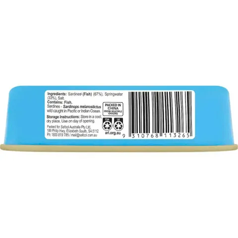 Cá mòi Deep Cove Sardines hộp 125g sản phẩm Úc thơm ngon