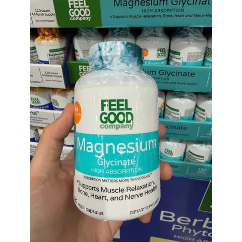 Viên Uống Bổ Sung Magnesium Glycinate 180 Viên Feel Good Company Mỹ
