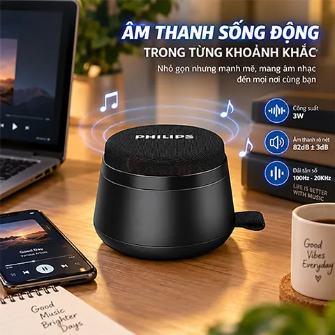 LOA KHÔNG DÂY PHILIPS TAS1202BK/70