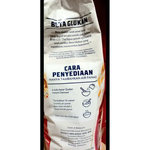 YẾN MẠCH QUAKER 1KG ăn liền, hsd 6/11/27, Malaysia