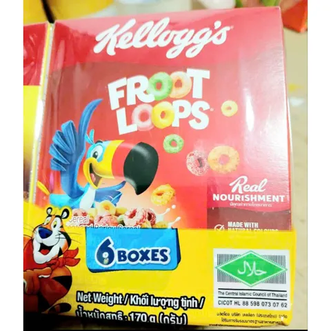 ngũ cốc ăn sáng KELLOGG'S 170 gr lốc 6 hộp (3 loại),hsd 12/26/27