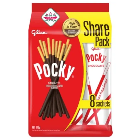 Gói 160g(8 nhỏ) bánh que Pocky có 3 vị, hsd: 1/12/2026