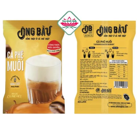 túi 660g cà phê ông bầu muối 30 gói x 22 g, hsd: 6/11/27