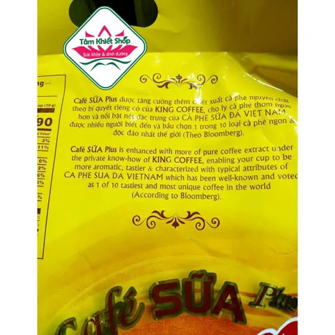 50 gói x20 gr cà phê *King Coffee* 3in1 hòa tan sữa ,hsd 3/3_2028