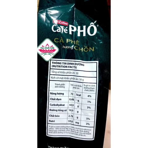túi 480gr(30 gói) cà phê MACCOFEE PHỐ hương chồn, hsd : 7/27