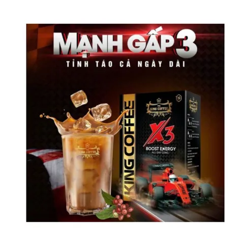 combo 3 hộp 324gr King Coffee 3X sữa, hsd:10/27