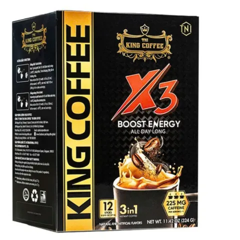 combo 3 hộp 324gr King Coffee 3X sữa, hsd:10/27