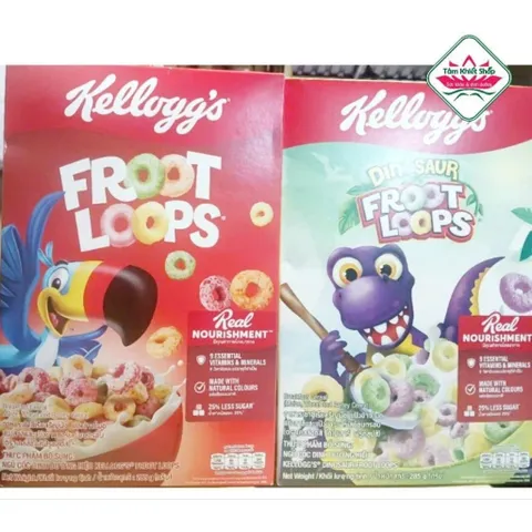 ngũ cốc Kellogg's Froot Loops DINOSAUR 285g, hsd:4/27
