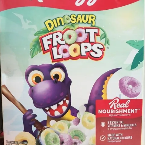 ngũ cốc Kellogg's Froot Loops DINOSAUR 285g, hsd:4/27