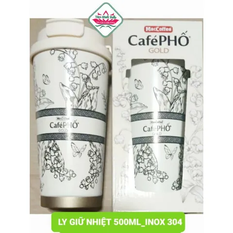 Ly GIỮ NHIỆT cà phê Phố Gold Maccoffee 550ML