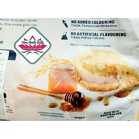 bánh quy Quaker hạnh nhân mật ong 250g.hsd:1/27