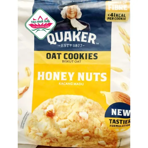 bánh quy Quaker hạnh nhân mật ong 250g.hsd:1/27