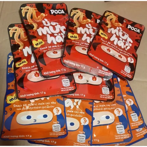 snack POCA sợi nưa 10/20 gói,2 vị cay ăn mala liền,hsd :4/27