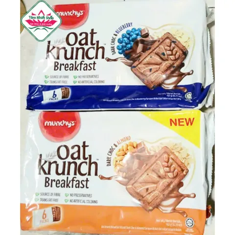Bánh quy yến mạch Munchy's Oat krunch socola 2 vị,192g Hsd:11/26/27