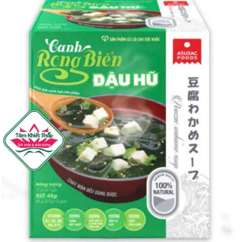Canh rong biển Asuzac nhiều vị hộp 10 gói RONG biển ASUZAC ,hsd :1/27