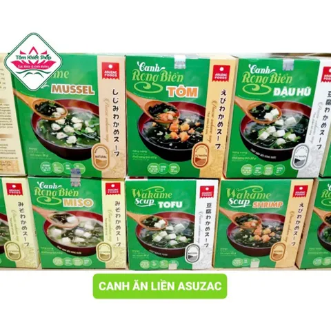 Canh rong biển Asuzac nhiều vị hộp 10 gói RONG biển ASUZAC ,hsd :1/27