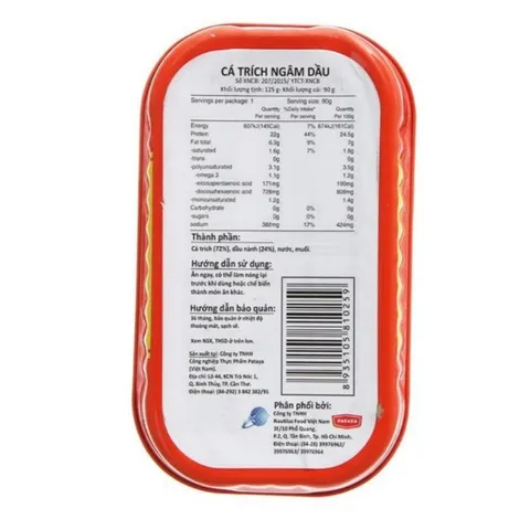 Hộp 125 g cá trích Sea Crown  ngâm dầu,hsd: 2/8/2027