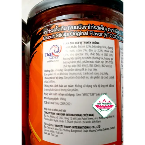150g bánh que Mix thái lan 3 vị, hsd 7/3/2027