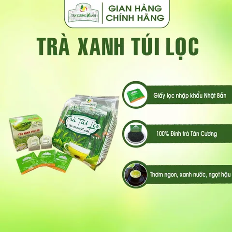 Trà Túi Lọc Xanh , Sen , Nhài - Bịch 100 gói Trà Sạch Tân Cương Xanh