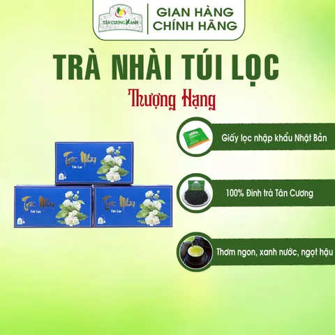 Trà Túi Lọc Xanh , Sen , Nhài - Bịch 100 gói Trà Sạch Tân Cương Xanh