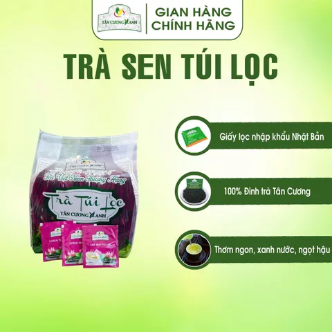 Trà Túi Lọc Xanh , Sen , Nhài - Bịch 100 gói Trà Sạch Tân Cương Xanh