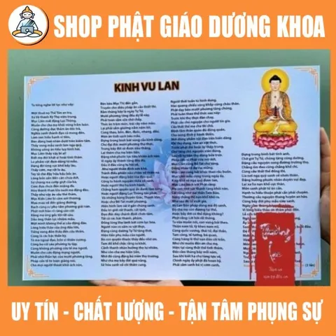 10 TỜ Kinh Phật căn bản Kinh Vu Lan báo hiếu, kinh báo ân cha mẹ( hồi hướng công đức cho cha mẹ)  DƯƠNG KHOA SHOP