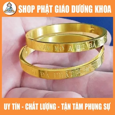 Vòng nam mô a di đà phật VÀNG CAO CẤP TITAN