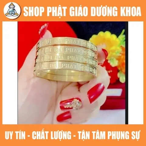 Vòng nam mô a di đà phật VÀNG CAO CẤP TITAN
